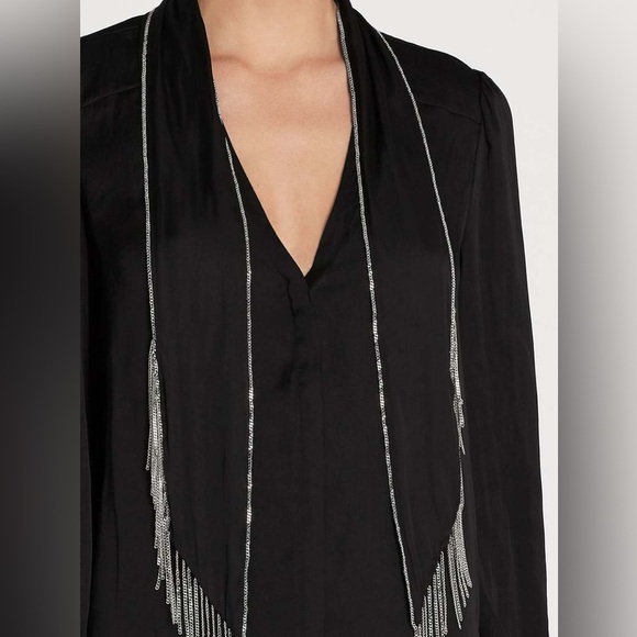 Paige black Selene Blouse size large - Picture 4 of 12